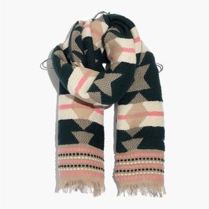 NEW Madewell geometric textured carpet scarf
